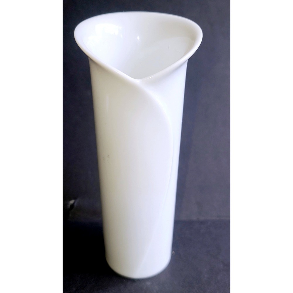 Rosenthal Studio-Linie White Porcelain Wrap Bud Vase Germany 6.5" Minimalist MCM